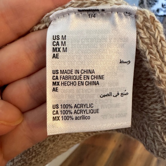 NWT Beige Cable Knit Cardigan - Picture 7 of 10